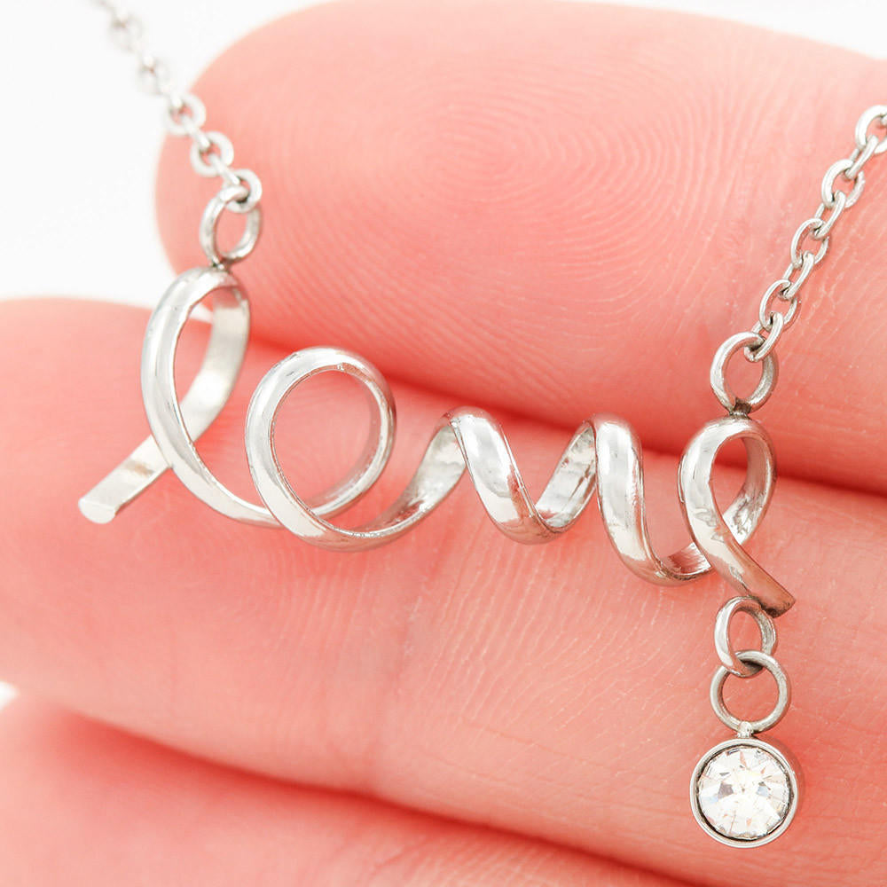 To My Daughter - Always remember you are Braver - Love Mom - Love Scripted Necklace