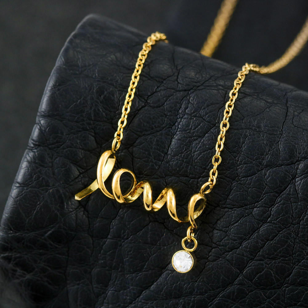 To My Daughter - I pray you'll Always Be Safe - Love Dad - Love Scripted Necklace