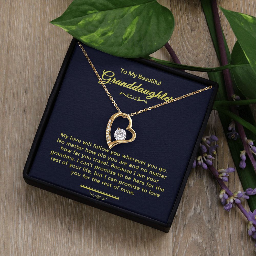 Granddaughter - My love will follow you wherever you go | Forever Love Necklace