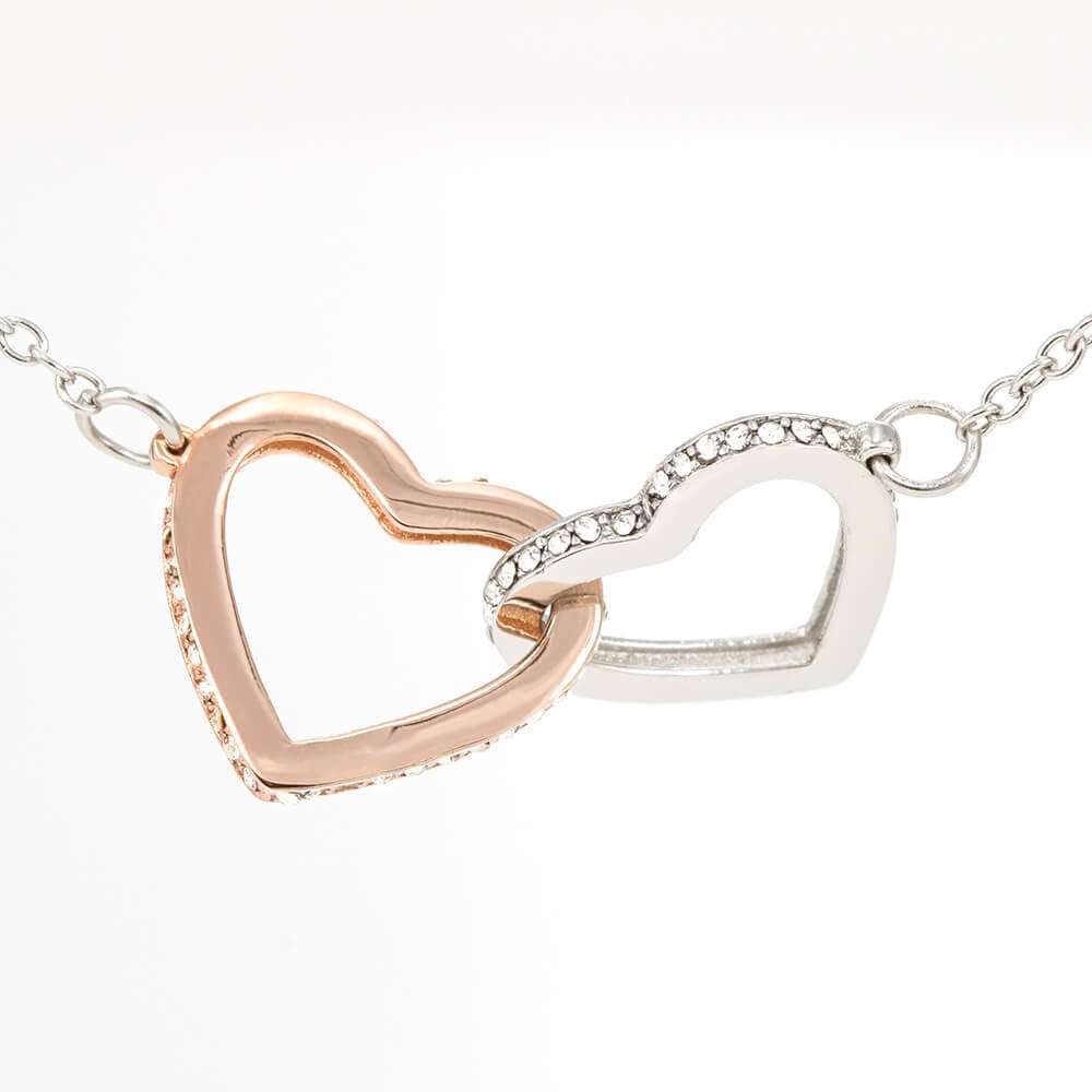 To My Daughter Always Remember - Mom & Dad - Interlocking Heart Necklace