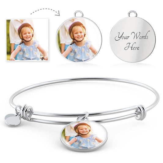 Personalize Your Own Circle Photo Bangle