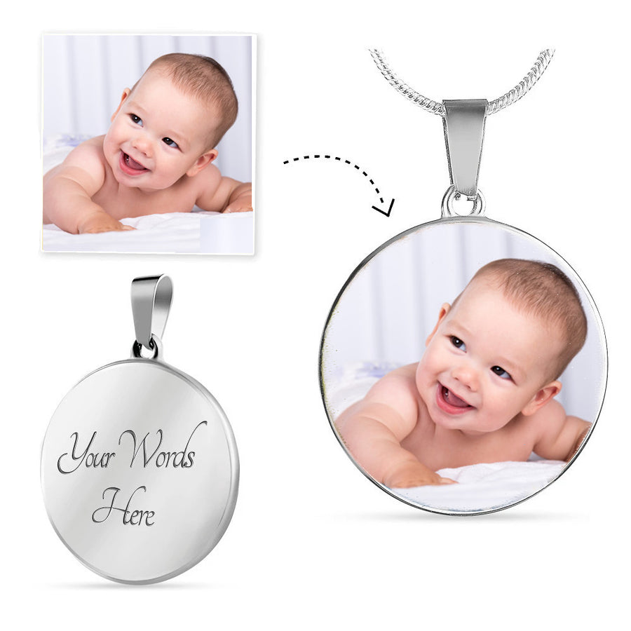 Personalize Your Own Circle Photo Necklace